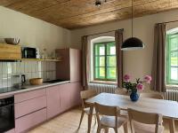 Kuchyň nebo kuchyňský kout v ubytování Apartmány Hodňov 17