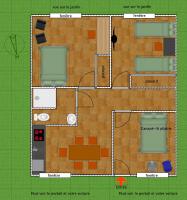Plan piętra w obiekcie Appartement familial au bord de la Marne, jardin tropical , piscine, tennis, terrasse, parking gratuit proche Disneyland