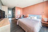 Posteľ alebo postele v izbe v ubytovaní hirschen dornbirn - das boutiquestyle hotel