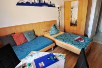 Postel nebo postele na pokoji v ubytování Ferienapartment-Leipzig-Plagwitz