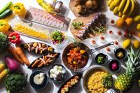 a table topped with lots of different types of food at SAPPORO STREAM HOTEL in Sapporo