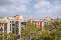 Nespecifikovaný výhled na destinaci Barcelona nebo výhled na město při pohledu z hotelu