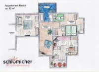 Plán poschodí v ubytovaní Apartment Schloemicher Leopold und Birgitt