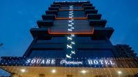 a building with a sign that reads square quantum hotel at Souaré Premium Hôtel in Conakry