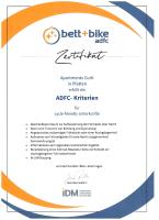Certifikát, ocenenie alebo iný dokument vystavený v ubytovaní Apartments Curti - Abendrot