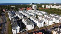 Nespecifikovaný výhled na destinaci Svinoústí nebo výhled na město při pohledu z apartmánu