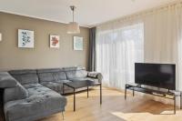 A television and/or entertainment centre at Vacation Home in Prater - Central, Garden and Sauna