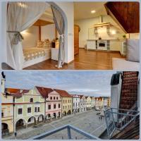 Kuchyň nebo kuchyňský kout v ubytování Apartmány Třeboň BÍLÝ BERÁNEK