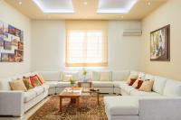 A seating area at Kallithea Breeze Luxury Villa