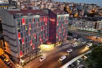 Nespecifikovaný výhled na destinaci Istanbul nebo výhled na město při pohledu z hotelu