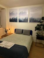 Cama o camas de una habitación en Magnífico quarto com WC privativo Augusta Street
