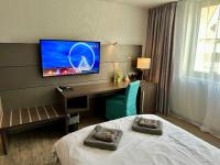 Půdorys ubytování 4* Boutique Zimmer am Düsseldorf Hafen + ÖPNV & TG