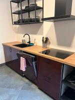 Kuchyň nebo kuchyňský kout v ubytování Like a Hostel Prague