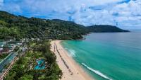 an aerial view of a beach in a resort at Katathani Phuket Beach Resort - SHA Extra Plus in Kata Beach