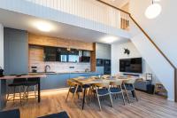 Kuchyň nebo kuchyňský kout v ubytování Residence Krušec