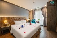 Solare De Monte Hotel & Spaにあるベッド