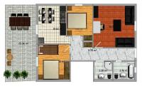 Půdorys ubytování Apartments Vig