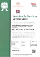 Certifikát, hodnocení, plakát nebo jiný dokument vystavený v ubytování TAV Airport Hotel Izmir
