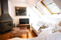 TV a/nebo společenská místnost v ubytování Precioso Ático dúplex en Canfranc, Casa Marco