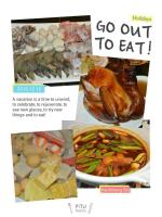 a collage of photos of different foods with a sign saying go out to eat at Haliluya Homestay in Magong