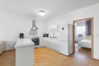 Kuchyňa alebo kuchynka v ubytovaní Apartment Puma v centre Piešťan