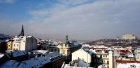 Nespecifikovaný výhled na destinaci Praha nebo výhled na město při pohledu z apartmánu
