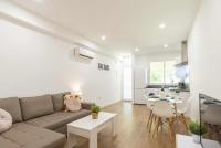 Kuchyň nebo kuchyňský kout v ubytování Beach garden apartment