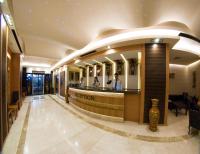 a lobby of a hotel with a reception counter at Marlight Boutique Hotel in İzmir