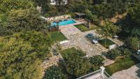 an overhead view of a backyard with a swimming pool at Naila Kothi - A Luxury Boutique Royal Suites in Jaipur in Jaipur