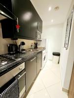 Kuchyň nebo kuchyňský kout v ubytování Modern Hyde Park Home with Private Entrance & Private Back Patio near Bayswater & Paddington Stations