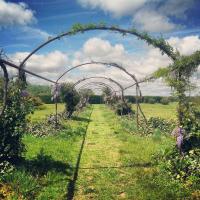 A garden outside Posada Real Castillo del Buen Amor