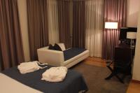 Uma cama ou camas num quarto em Quinta de Santo Estêvão Hotel Rural