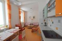 Kuchyň nebo kuchyňský kout v ubytování Apartmán Promenáda