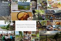 een collage van foto's van verschillende restaurants en evenementen bij Apartment an der Mosel 1 in Graach