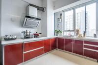 Zhengzhou Jinshui·Provincial Government· Locals Apartment 00161830にあるキッチンまたは簡易キッチン