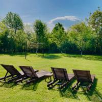 Vonkajšia záhrada v ubytovaní Apartments Čelopek
