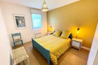 Posteľ alebo postele v izbe v ubytovaní Charmant T3 Ultra cosy Jardin 50m des plages