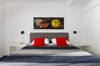 Posteľ alebo postele v izbe v ubytovaní Nice Beach Apartments for 3 adults