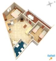Plán poschodí v ubytovaní Apartment Njivice 5295b