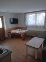 Televízia a/alebo spoločenská miestnosť v ubytovaní Ferienhaus Hochwimmer