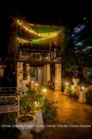 a building with lights on it at night at Chintan Chautari in Itahari