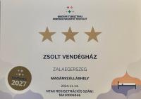Certifikát, ocenenie alebo iný dokument vystavený v ubytovaní City center Zalaegerszeg