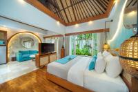 Aksari Villa Seminyak by Ini Vie Hospitalityにあるテレビまたはエンターテインメントセンター