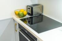 Kuchyň nebo kuchyňský kout v ubytování POLANKI AQUA INDUSTRIAL nielimitowany dostęp do BASENÓW - SAUN - miejsce postojowe FREE