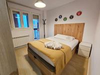 Postel nebo postele na pokoji v ubytování Apartamentos Jaca Ciudadela 3000