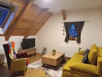 TV a/nebo společenská místnost v ubytování Apartmány u vlčích jam