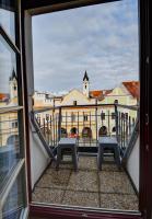 Balkón nebo terasa v ubytování Apartmány Třeboň BÍLÝ BERÁNEK