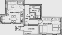 Půdorys ubytování Ferienwohnung Irene