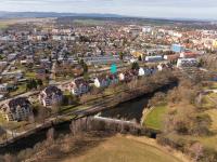 Nespecifikovaný výhled na destinaci České Budějovice nebo výhled na město při pohledu z apartmánu