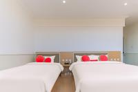 Beijing Watermelon Journey Hotel - Daxing Airportにあるベッド